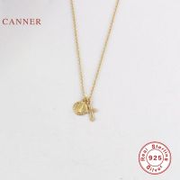 CANNER The Virgin Mary Medal Cross Real 925 Sterling Silver Necklace For Women Jewelry Charming Pendant Chain Bijoux Collar