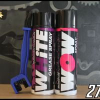 LUBE71 สเปรย์ล้างโซ่ WOW (600 มล.) + สเปรย์หล่อลื่นโซ่ WHITE (600 มล.) +แปรงขัดโซ่