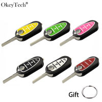 Okeytech 3ปุ่มพลิกพับรถรีโมทคอนล Key Shell สำหรับ Alfa Romeo Mito Giulietta159 GTA สีสัน Key Fob