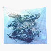 【cw】 War In Heaven Archangel Michael  Tapestry Beautiful Mat Decoration Art Travel Blanket Towel Colored Home Wall Hanging Bedspread