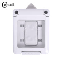 COSWALL CE Certification IP44 Waterproof Dust-proof Outdoor External Wall Switch 1 Gang On / Off Light Switch Power Points  Switches Savers