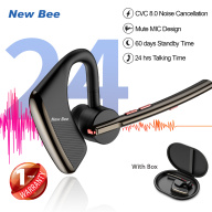 New Bee M50 Tai nghe Bluetooth Tai nghe khử tiếng ồn Giảm tiếng ồn chủ động cho cuộc gọi MIC kép Bluetooth 5.2 thời gian nói chuyện 24 giờ dành cho Người kinh doanh tài xế Bluetooth Headset Noise Cancelling Headset thumbnail