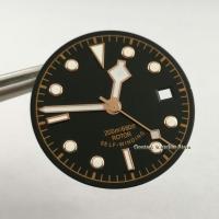 202130.5mm Sterile Black Watch Dial with Hands fit NH35 ETA 2824 2836 Miyota 8215 821A，DG2813 3804 Automatic Movement