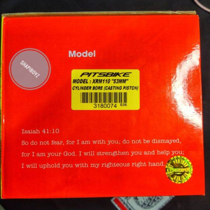 PITSBIKE CYLINDER BLOCK BORE KIT 53mm 54mm XRM 110/WAVE 100 Lazada PH