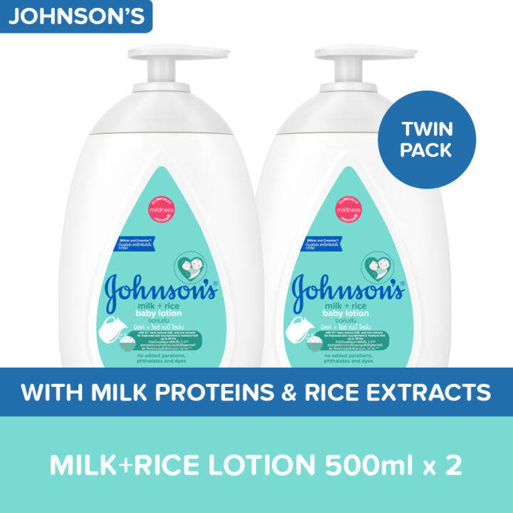 Johnson's Milk+Rice Lotion 500ml x 2 Lazada PH