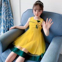 Baby Girls Sleeveless Princess Dresses Summer Kids Solid Color Splicing Vestidos Girls Dresses for School Vest for Girls Dress 7