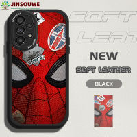 Jinsouwe เคสมือถือสำหรับ Samsung Galaxy A53 5G เคส Galaxya535g Samsunga535g สำหรับการ์ตูนเด็กหญิงเด็กชาย Spider-Man ปกหนัง PU