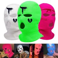 Unisex Winter Knit Hat Full Face Cover Ski Mask Hat 3 Holes Balaclava Hood Motorcycle Army Tactical Caps Beanies Bonnet