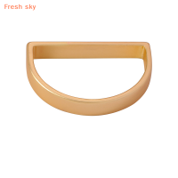 Fresh sky ห่วงรัดผ้าเช็ดปากโลหะกึ่งวงกลมสำหรับบูติคห่วงร้อยผ้าเช็ดปากรูปตัวอักษร D 1ตัว