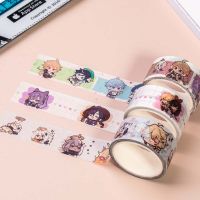 LITTLE Zhongli สติกเกอร์เทปตกแต่งอนิเมะ Venti,สติ๊กเกอร์ลายพิมพ์อนิเมะ Genshin Impact Tape เทปกาว