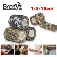 【CW】 Camouflage Elastic Bandage Wrap Tape Army Adhesive Hunt Disguise Elastoplast Waterproof for Sports Protector Knee Finger Ankle