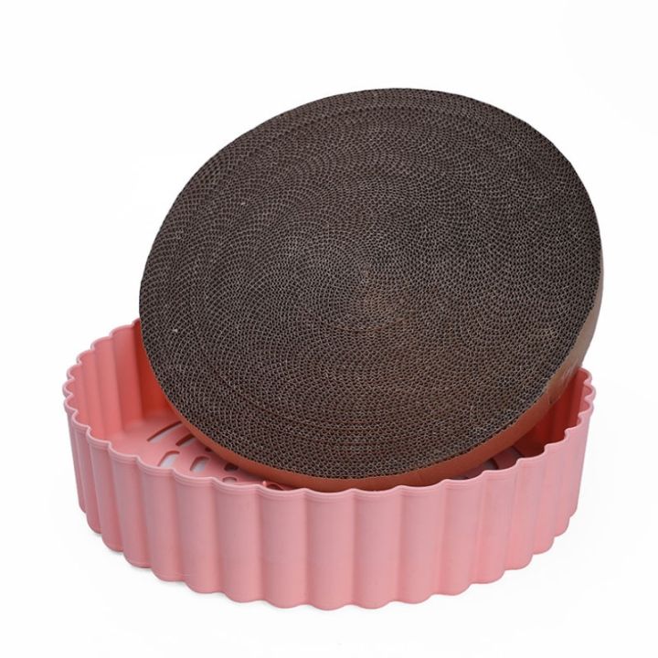 cod-corrugated-paper-cat-scratching-board-climbing-frame-new-round-corrugated-nest-basin-grinding-claw-pad