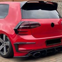 สปอยเลอร์ Bemper Belakang ลมท้ายรถสปอยเลอร์ Bemper Belakang สีดำสำหรับ Vw Golf 6 Mk6 Golf 7 Mk7 Mk7.5 Gti Gtd 2009 2023