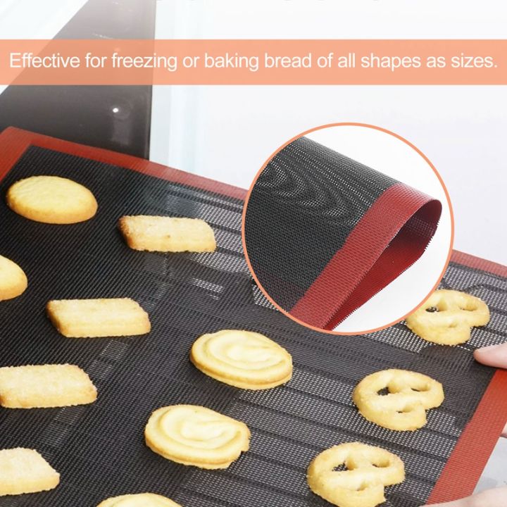 2-pcs-silicone-baking-mat-sheet-non-stick-oven-liner-perforated-mesh-pad-baked-bread-biscuits-mat-double-sided-available