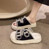 Slippers Womens Outer Wear 2023 New Fashion Non-Slip Anti-Odor Platform And Korean Thick-Soled Sandals