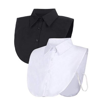 Women New Collar Shirt Fake Collar Tie Vintage Detachable Collar False Collar Lapel Blouse Top Women Shirt Clothes Accessories