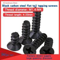 Sekrup Self-Tapping Kepala Datar Kepala Countersunk Silang Hitam Baja Karbon KB M1.4-M4 50-500 Buah