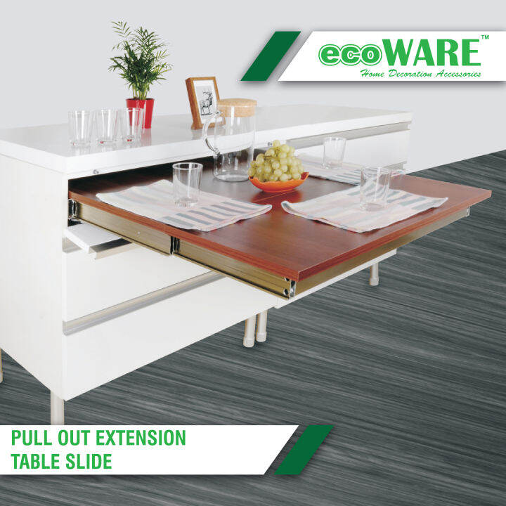 ecoWARE TBE03 Pull Out Extension Table Slide Expandable Dining Table Kitchen Slide Table Lazada