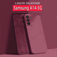 โทรศัพท์ซิลิโคนเหลวเคสสำหรับ Samsung Galaxy A14 5G 14 Samsung A14แฟชั่นคู่ปลอกอ่อนเรียบลื่นป้องกันเลนส์กล้องกันกระแทกฝาหลัง