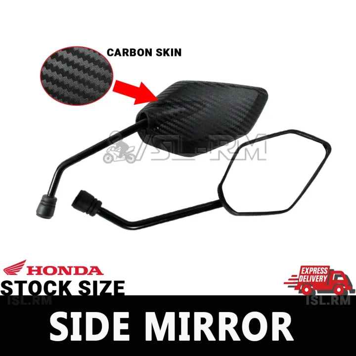 Side mirror stock size universal for honda carbon skin honda beat pcx