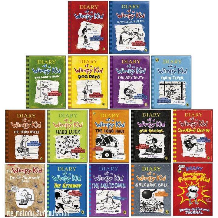 Diary of a Wimpy Kid Box Set 16 เล่ม หนังสือภาษาอังกฤษสำหรับเด็ก นิยาย