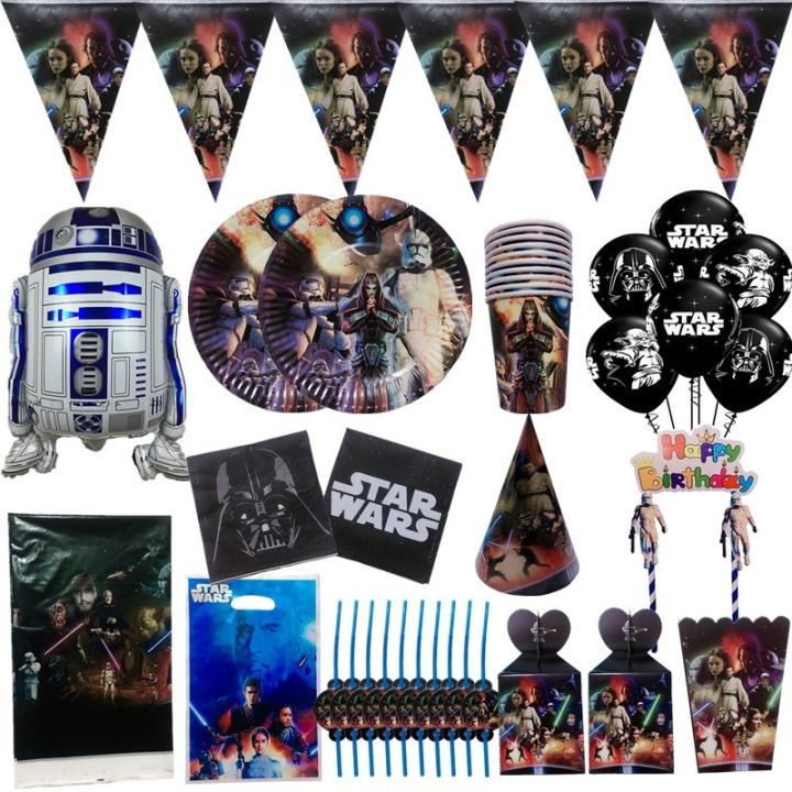 20pcs Party Straws Star Wars Decorations Home Supplies Vader For Decor  Children Room Disposable Tableware