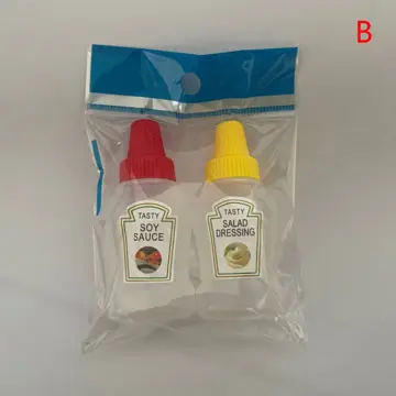 4pcs Mini Portable Sauce Bottles For Bento Box, Japanese-style Salad  Dressing & Ketchup Dispenser, Plastic Condiment Squeeze Bottle