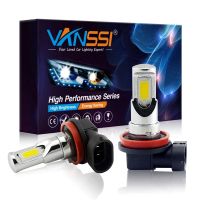 VANSSI 2ชิ้น H8 H11 LED รถไฟตัดหมอก H16 H10 9145ไฟตัดหมอก Super Bright 2400lm รถขับรถ DRL หลอดไฟ