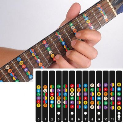 Fretboard Scale Sticker Practice Note Fingerboard Decals Labels Electric Guitarra Accessories 1 Sheet