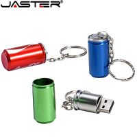 Metal Coke Cans Pen Drive USB 2.0 With Key Chain Flash Drives Real Capacity Red Memory Stick Gift U Disk 64GB/32GB/16GB/8GB