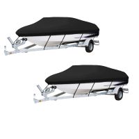 ☍✐☌ enghuaq Yacht Boat Cover Anti-UV Heavy Duty 210D Trailerable Canvas Accessories