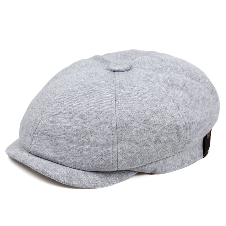 2019-new-fashion-solid-color-four-color-beret-cap-outdoor-leisure-octagonal-hat-men-and-women-spring-and-autumn-warm-hats