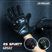 ถุงมือขับรถมอไซค์ RS SPURTT รุ่น GRS02 ถุงมือผ้าผสมหนัง สัมผัสหน้าจอโทรศัพท์ได้