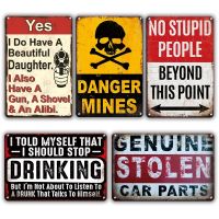 2023 Fashion Warning No Trespassing Tin Sign House Wall Art Craft Decor Metal Paintings Bar Pub Retro Tin Signs Plaque