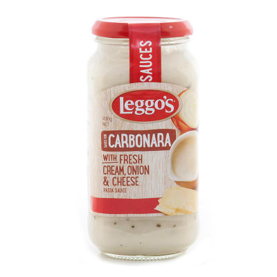 สินค้ามาใหม่! เลกโกส์ ซอสคาโบนาร่าผสมหัวหอมและชีส 490 กรัม Leggos Carbonara Sauce with Fresh Cream Onion &amp; Cheese 490g ล็อตใหม่มาล่าสุด สินค้าสด มีเก็บเงินปลายทาง