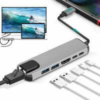 [Hot K] USB ฮับ3.1ประเภท C กับ HDMI-เข้ากันได้ Rj45 PD USB 3.0มัลติอะแดปเตอร์อุปกรณ์เสริมสำหรับท่าเรือ Type C Splitter 6พอร์ตศูนย์กลางสำหรับ MacBook Pro