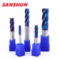 HRC65 4 ขลุ่ยคาร์ไบด์ end mill milling tools การเคลือบโลหะผสมทังสเตนเหล็ก endmils Cnc machine cutting tools end mills cnc