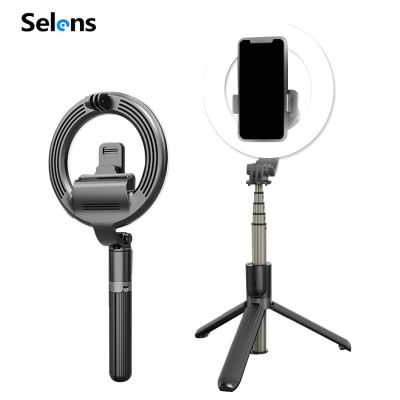 ✸◊ Selens 16cm/5inch Ring Light With Stand Bluetooth Photography Ringlight Lighting Tripod Bluetooth Selfie Stick Mobile Mini Tripod Phone Holder Live Beauty Fill Light Integrated Anchor Video Lighting Light