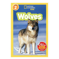 Original English Picture Book National Geographic Kids Level 2: WOLVES WOLF national geographic classification reading childrens Science Encyclopedia English childrens Book Animal Science picture book for children aged 3-6