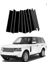 12ชิ้นขัดเสาโพสต์สำหรับ Range Rover (L322)2002 2003 2004 2005 2006-2012ประตูหน้าต่างตัดสติกเกอร์อุปกรณ์ตกแต่ง