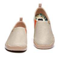 UIN Womens Walking Travel Shoe Slide-In ไมโครไฟเบอร์หนังรองเท้าผ้าใบลำลองน้ำหนักเบาสบายสไตล์รองเท้าผ้าใบ