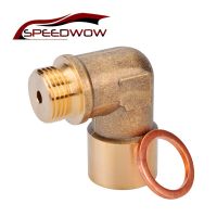 Speedwow ตัวขยายสเปเซอร์ M18 X1.5เซ็นเซอร์ออกซิเจนแลมบ์ดาขยายสเปเซอร์แลมบ์ดา O2 90องศา