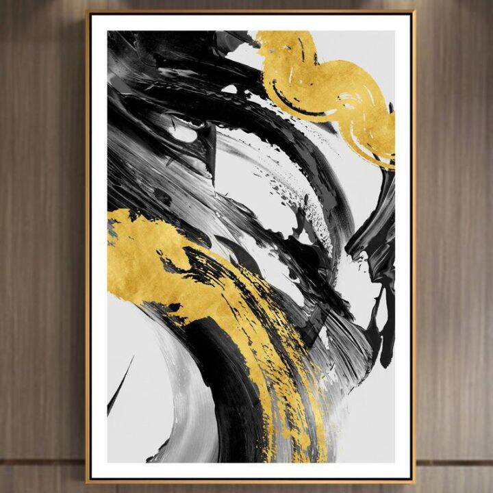 Tranh Canvas Cao Cấp | Tranh trừu tượng Abstract ink artwork, black and gold foil wall art | Lazada.vn Tranh Canvas Cao Cấp | Tranh Trừu Tượng Abstract Ink Artwork, Black And Gold Foil Wall Art | Lazada.Vn