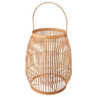 ตะเกียงเทียน ไม้ไผ่ทำมือ 36 ซม. โคมไฟ โคมไฟไม้ไผ่ HÖVISK Lantern for block candle handmade bamboo 36 cm