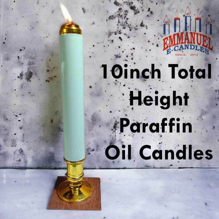 Emmanuel ECandles Liquid Paraffin Oil 10inch Height Candles Lazada PH