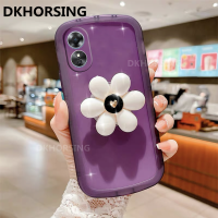 DKHORSING เคสป้องกันกล้องแฟชั่น OPPO A78 5G กันกระแทกเคสโทรศัพท์ซิลิโคนนิ่มโปร่งใส2023 OPPOA78พร้อมที่วางรูปดอกไม้น่ารัก