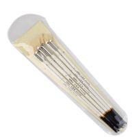 【YF】 57EC 6pcs Fan Shape Pig Bristles Painting Brush Wood Rod Oil Drawing