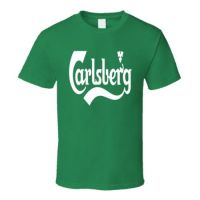 T-shirt  เสื้อยืดแขนสั้น ผ้าฝ้าย พิมพ์ลาย Carlsberg Beer Drink Alcohol สําหรับผู้ชาย