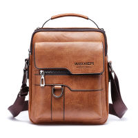 New Mens PU Leather Messenger Bags Retro Fashion Single Shoulder Casual Briefcases Crossbody Business Bag