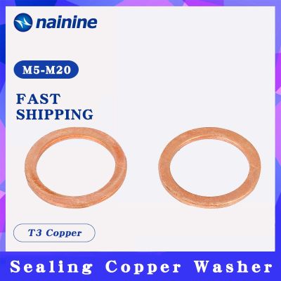 100PC DIN7603 [M3 M16] T3 Sealing Copper Washer For Boat Crush Washer Flat Seal Ring Fitting B079